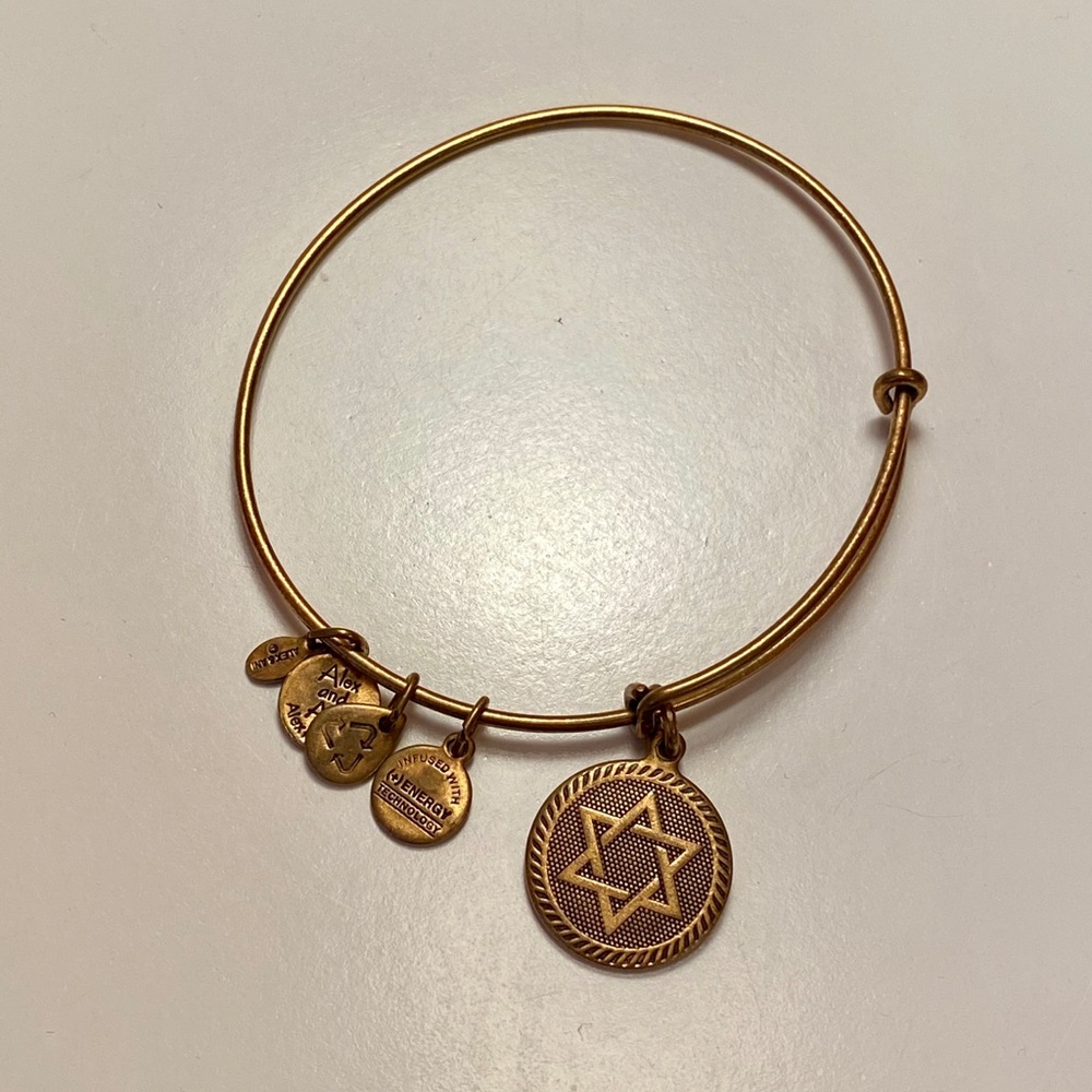 Alex and Ani Star of David Gold Bangle